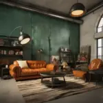 dark green mineral stone wall paper